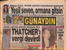 Günaydın Gazetesi 23 Kasım 1990 - Hukukçulardan Kenan Evren Tartışması - Bülent Ersoy'dan Süper Gösteri GZ133910 - 1