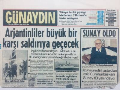 Günaydın Gazetesi 23 Mayıs 1982 - Arjantinliler Büyük Bir Karşı Saldırıya Geçecek GZ42383 - 1