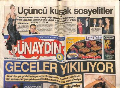 Günaydın Gazetesi 23 Temmuz 2004 - Rumeli`de Cem Yılmaz, Boğaziçin`de Sezen Aksu GZ79728 - 1