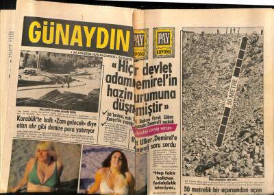 Günaydın Gazetesi 24 Ağustos 1970 - Hiç Bir Devlet Adamı Demirelin Hazin Durumuna Düşmemiştir GZ55860 - 1