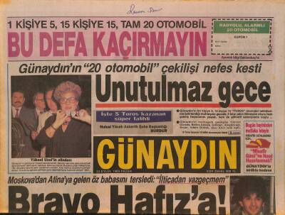 Günaydın Gazetesi 24 Eylül 1989 - TRTden Futbola 7 Milyarlık Destek - Burçin Orhon , Tolga Hanla Ekranda GZ126621 - 1