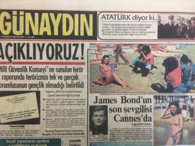 Günaydın Gazetesi 24 Mayıs 1981 - James Bondun Son Sevgilisi Cannesda GZ35354 - 1
