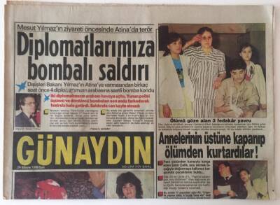 Günaydın Gazetesi 24 Mayıs 1988 - Diplomatlarımıza Bombalı Saldırı GZ31476 - 1