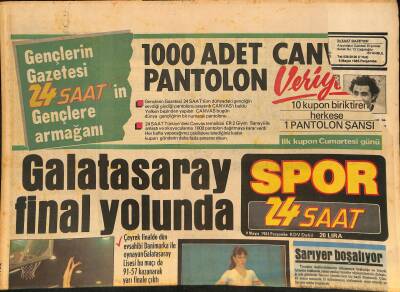 Günaydın Gazetesi 24 Saat Spor Eki 9 Mayıs 1985 - Galatasaray Final Yolunda GZ126204 - 1