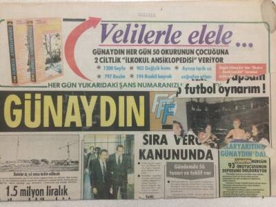 Günaydın Gazetesi 25 Ekim 1988 - Türkiyeyi BMde MHPli Güner Temsil Edecek GZ51212 - 1