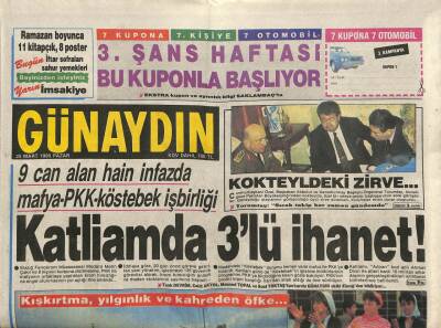 Günaydın Gazetesi 25 Mart 1990 - Yazarların Acı Günü , Küçük Kızları Sema Trafik Kazasında Öldü GZ83280 - 1