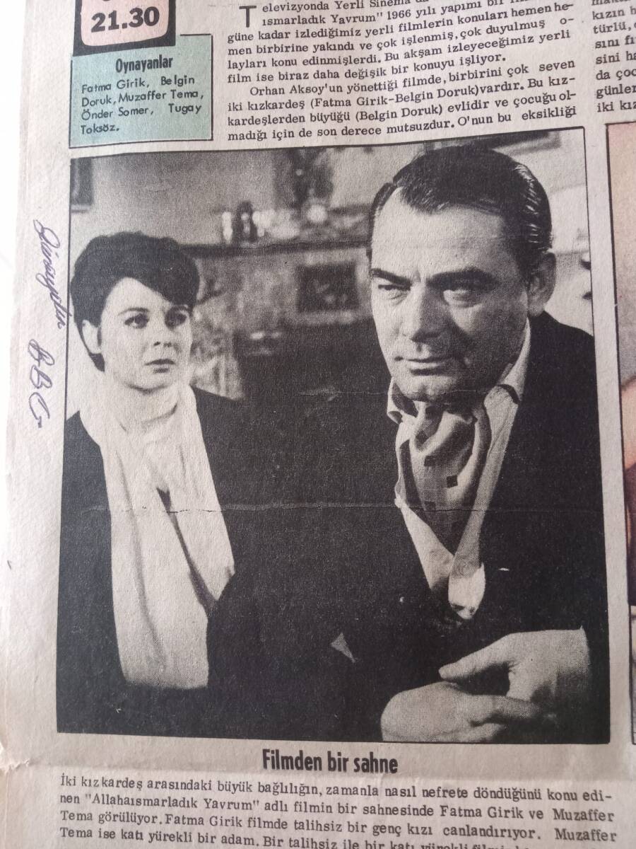 Günaydın Gazetesi 25 Ocak 1977 - Belgin Doruk Ne İdi Ne Oldu? - Fatma Girik Allahaısmarladık Yavrum Film Karesi! GZ142485 - 2