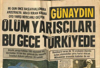 Günaydın Gazetesi 26 Kasım 1968 - Ayhan Işık Her Sabah Yarım Kilo Peynir Yiyor - Ölüm Yarışçıları Bu Gece Türkiyede GZ121126 - 1