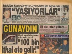 Günaydın Gazetesi 26 Kasım 1990 - DYP'ye Gençlik Aşı - Vah Fener'im Vah GZ133916 - 1
