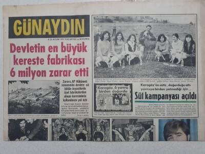 Günaydın Gazetesi - 26 Nisan 1971 - Devletin En Büyük Kereste Fabrikası 6 milyon Zarar Etti GZ112780 - 1