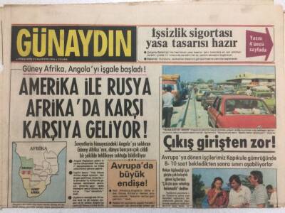 Günaydın Gazetesi 27 Ağğustos 1991 - Amerika İle Rusya Afrikada Karşı Karşıya GZ35903 - 1