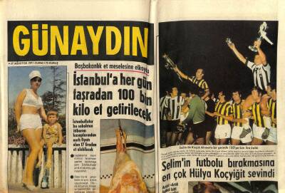 Günaydın Gazetesi 27 Ağustos 1971 - Selim Soydanın Son Terini Eşi Hülya Koçyiğit Sildi GZ73893 - 1