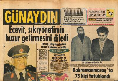 Günaydın Gazetesi 27 Aralık 1978 - Bülent Ecevit Sıkıyönetimin Huzur Getirmesini Diledi GZ89506 - 1