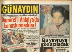 Günaydın Gazetesi 27 Ekim 1986 - Suna Yıldızoğlu ''Anne Olmak İstiyorum'' - Demirel'i Antalya'da Konuşturmadılar ! GZ159195 - Gökçekoleksiyon