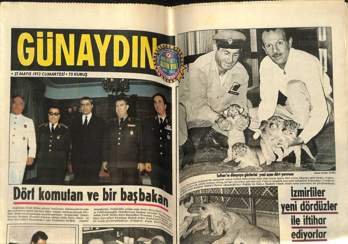 Günaydın Gazetesi 27 Mayıs 1972 - Akropol Rallisi'nde İlk İki Etabı Ali Sipahi Önde Bitirdi - Veb Ofset'in Büyük Türkiye Ralllisi GZ141514 - 1