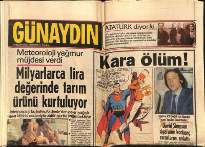 Günaydın Gazetesi 27 Nisan 1981 - İsrailde 27 Atom Bombası Olduğu İleri Sürüldü GZ55984 - 1
