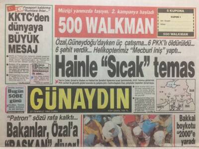 Günaydın Gazetesi 27 Temmuz 1990 - Bakanlar Özala Başkan Diyor GZ34829 - 1