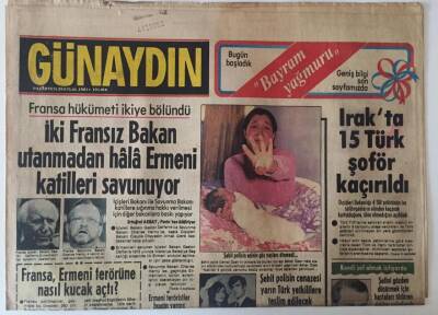 Günaydın Gazetesi 28 Eylül 1981 - Fransa Ermeni Terörüne Nasıl Kucak Açtı GZ22821 - 1