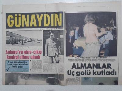 Günaydın Gazetesi - 28 Nisan 1971 - Almanlar 3 Golü Dansözlerle Kutladı GZ112778 - 1