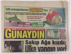 Günaydın Gazetesi 28 Ocak 1995 - Sakıp Ağa Kızdı Ülke Yangın Yeri , Hükümet Verdiği Sözleri Tutamadı GZ13198 - 1