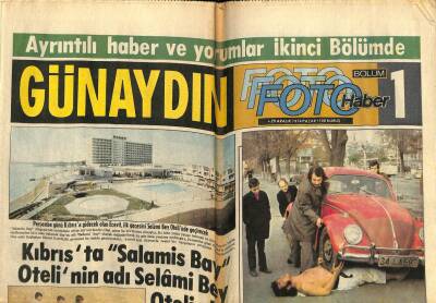 Günaydın Gazetesi 29 Aralık 1974 - Kıbrısta Salamis Bay Oteli Selami Bey Oldu GZ58169 - 1
