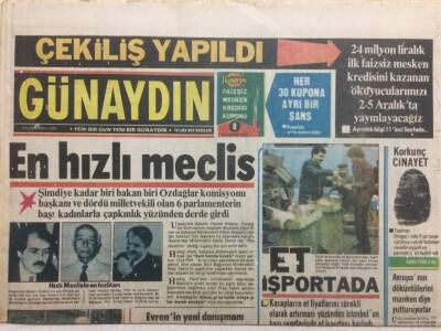Günaydın Gazetesi 29 Kasım 1985 - İnönü Ve Gürkan Genel Af İçin Çalışıyorlar GZ32991 - 1