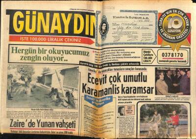 Günaydın Gazetesi 29 Mayıs 1978 - Ecevit Çok Umutlu Karamanlis Karamsar GZ58266 - 1