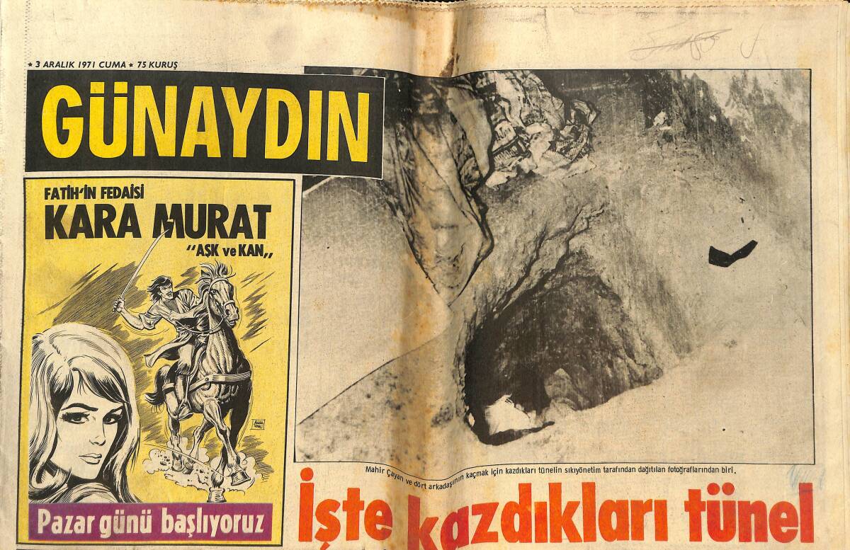 Günaydın Gazetesi 3 Aralık 1971 - Dansöz Semra, Dev Piton Yılanı İle Göbek Atıyor - Cüneyt Arkın: Ben Sarhoş Cüneyt Değil Cambaz Cüneytim GZ146437 - 1