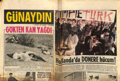 Günaydın Gazetesi 3 Eylül 1971 - Hollandada Türk Dönerine Hücum GZ56009 - 1