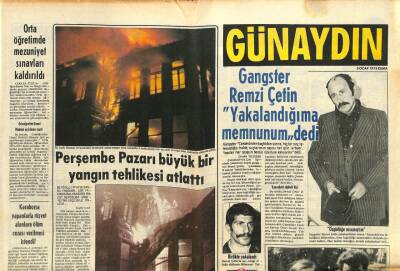Günaydın Gazetesi 3 Ocak 1975 - Perşembe Pazarı Büyük Bir Yangın Tehlikesi Atlattı GZ102317 - 2