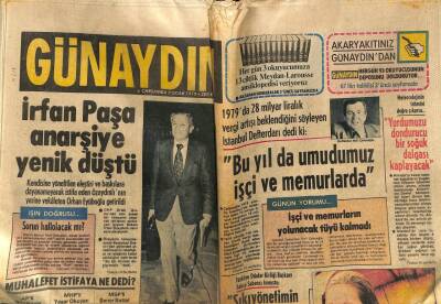 Günaydın Gazetesi 3 Ocak 1979 - İrfan Paşa Anarşiye Yenik Düştü GZ58080 - 1