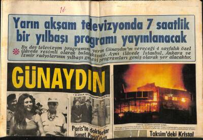 Günaydın Gazetesi 30 Aralık 1971 - Pariste Doktorlar İsmet Paşadan Para Almadı GZ56062 - 1