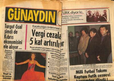 Günaydın Gazetesi 30 Aralık 1980 - Üç Milli Futbolcu Hakim Önünde GZ58209 - 1