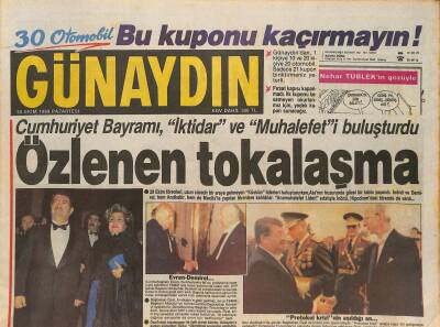 Günaydın Gazetesi 30 Ekim 1989 - Diananın Aşk Skandalı - Galatasaray Kan Ağlıyor GZ128005 - 1