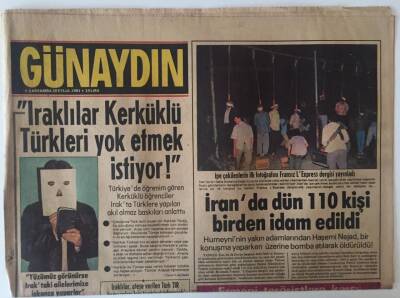 Günaydın Gazetesi 30 Eylül 1981 - Iraklılar Kerküklü Türkleri Yok Etmek İstiyor ! GZ22822 - 1