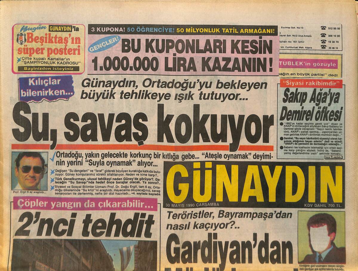 Günaydın Gazetesi 30 Mayıs 1990 - Elvis Presley'den Müzikal Güldürü - Galatasaray'ın Jet Başkanı GZ133919 - 1