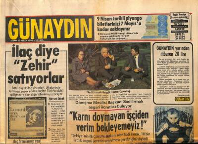 Günaydın Gazetesi 30 Nisan 1982 - Sadi Irmak İle Piknikte Röportaj GZ89494 - 1