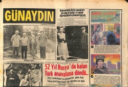 Günaydın Gazetesi 4 Ağustos 1974 - 52 Yıl Rusya'da Kalan Türk Anavatana Döndü... GZ160314 - Gökçekoleksiyon