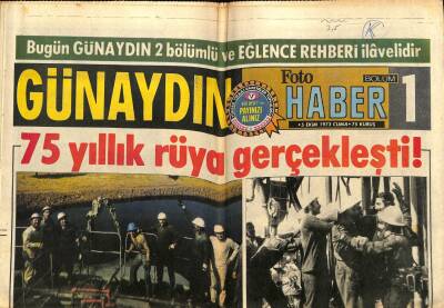 Günaydın Gazetesi 5 Ekim 1973 - Trakyada Zengin Petrol Yatakları Bulundu GZ58228 - 1