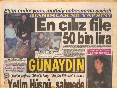 Günaydın Gazetesi 6 Kasım 1989 - Nilüferin Ankara Çıkarması - Bir John Wayne Filmi GZ126629 - 1