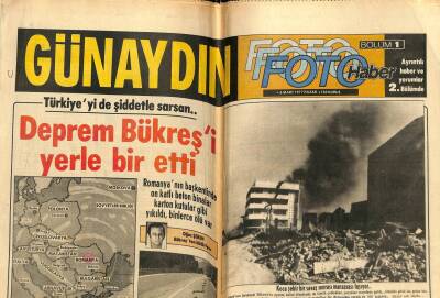 Günaydın Gazetesi 6 Mart 1977 - Deprem Bükreşi Yerle Bir Etti GZ58312 - 1