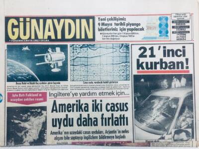 Günaydın Gazetesi 6 Mayıs 1982 - Amerika İki Casus Uydu Daha Fırlattı GZ40968 - 1