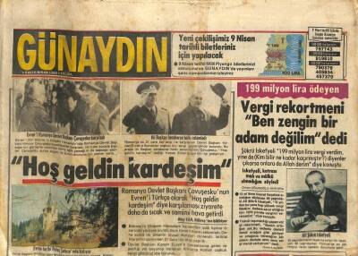 Günaydın Gazetesi 6 Nisan 1982 - Kaddafi Papandreunun Davetini Kabul Etti GZ109985 - 1