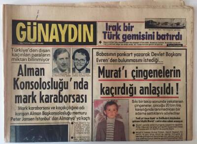 Günaydın Gazetesi 7 Eylül 1982 - Alman Konsolosluğunda Mark Karaborsası GZ22826 - 1