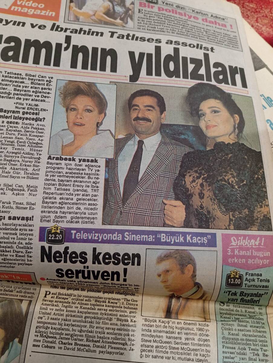Günaydın Gazetesi 7 Haziran 1990 - Rıdvan Dilmen'in Uçağında Bomba Endişesi- Kurban Bayramının Yıldızları 