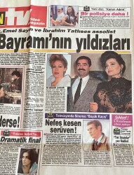 Günaydın Gazetesi 7 Haziran 1990 - Rıdvan'ın Uçağında Bomba Heyecanı - Bülent Ersoy, Emel Sayın Ve İbrahim Tatlıses - Müjde Ar'la Uğur Yücel GZ152371 - 2