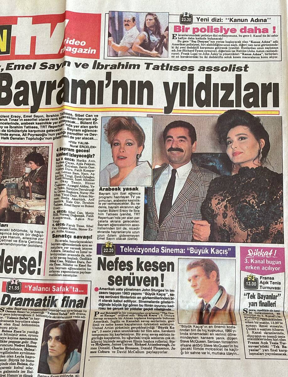 Günaydın Gazetesi 7 Haziran 1990 - Rıdvan'ın Uçağında Bomba Heyecanı - Bülent Ersoy, Emel Sayın Ve İbrahim Tatlıses - Müjde Ar'la Uğur Yücel GZ152371 - 2