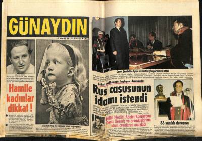 Günaydın Gazetesi 7 Mart 1972 - Rus Casusunun İdamı İsteniyor GZ58195 - 1