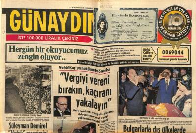 Günaydın Gazetesi 7 Mayıs 1978 - Vehbi Koç,Vergiyi Vereni Değil Kaçıranı Hedef Alın GZ56060 - 1