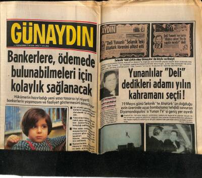 Günaydın Gazetesi 7 Ocak 1982 - Almanyada Memur Maaşları Yüzde Bir Düşürülüyor GZ74235 - 1